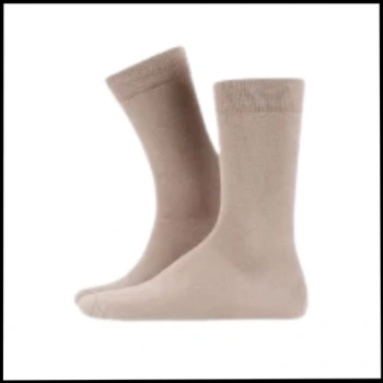 Uyguna-Yakala Bej Bambu Çorap-TS4-BEJ