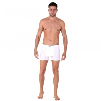 Uyguna-Yakala Bambu Erkek Boxer Short - Thermoform - Beyaz