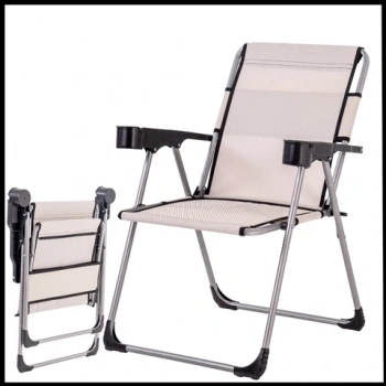 Uyguna-Yakala Bozkır Katlanabilir Kamp Sandalyesi Bardaklı-TAB.173