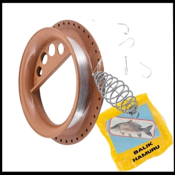 Uyguna-Yakala Büyük Kasnaklı 4 İğneli Yaylı - Hamurlu Sazan El Oltası Takımı - TAK.137