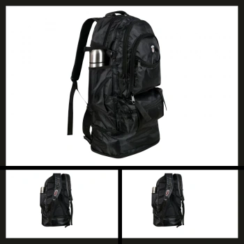 Uyguna-Yakala  Siyah 904-ck Cakard 60 Lt. Dağcı Sırt Çantası Körüklü-NTA.270