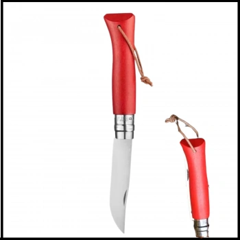 Uyguna-Yakala Çakı No:8 Kayın Ağacı Kırmızı-CAK.492