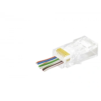 Uyguna-Yakala Cat6 Ez Rj45 Konnektör 100 Adet Paket - Şeffaf APXRJ45