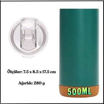 Uyguna-Yakala 500 ml -Yeşil Çelik Mug Termos-ERM.147
