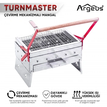 Uyguna-Yakala Çevirme Mekanizmalı Krom Mangal - Argeus Turnmaster