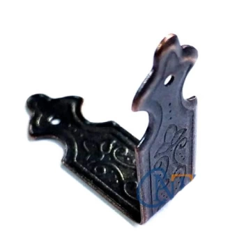 Uyguna-Yakala Dekoratif Sandık, Kutu Kenarı, 11x32mm, Eskitme, 100 Adet
