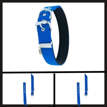 Uyguna-Yakala Royal Blue 3.0*47-55 Cm  Dokuma Boyun Tasması-SMA.348