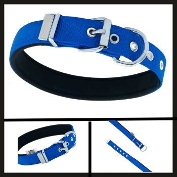 Uyguna-Yakala Royal Mavi 2.5*37-45 Cm  Dokuma Boyun Tasması-SMA.340