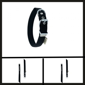 Uyguna-Yakala Siyah 2.0*35-40 Cm  Dokuma Boyun Tasması-SMA.326