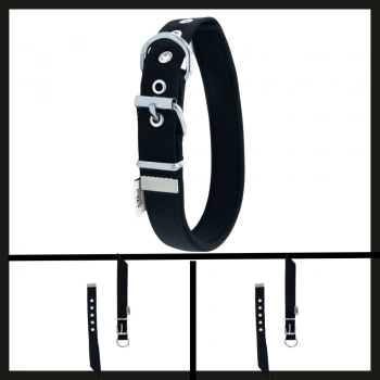 Uyguna-Yakala Siyah 2.5*37-45 Cm Dokuma Boyun Tasması-SMA.338