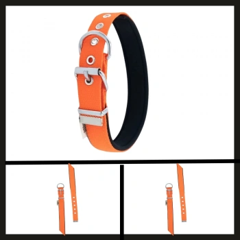 Uyguna-Yakala  Turuncu 2.5*42-50 Cm  Dokuma Boyun Tasması-SMA.345