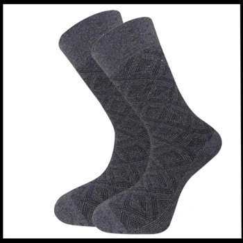 Uyguna-Yakala Erkek Çorabı Füme Pamuklu Havlu Kışlık-RAP.379