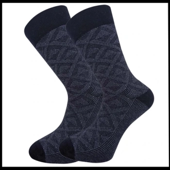 Uyguna-Yakala Erkek Çorabı Lacivert Pamuklu Havlu Kışlık -RAP.383