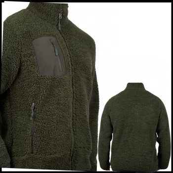 Uyguna-Yakala Erkek Polar Mont Haki-KAB.706