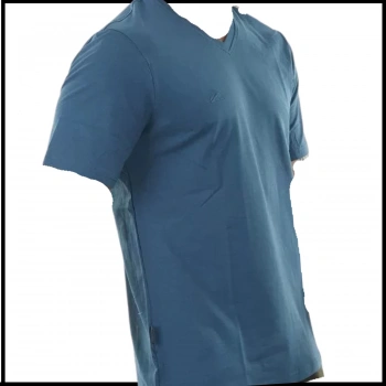 Uyguna-Yakala Erkek T-Shirt İndigo-615-I