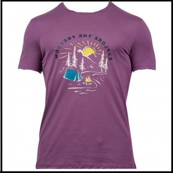 Uyguna-Yakala Erkek T-Shirt Mürdüm-605-M