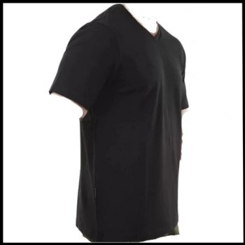 Uyguna-Yakala Erkek T-Shirt Siyah-615-S