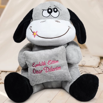 Uyguna-Yakala Eşeklik Ettim Özür Dilerim Peluş Oyuncak Eşek