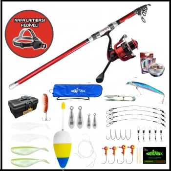 Uyguna-Yakala 4.20MT / 100-200GR 38 Parça Deniz Olta Seti XXL -LER.072