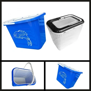 Uyguna-Yakala 15 Lt Mavi Kod 179 Fishack Süzgeçli Balıkçı Kovası-MAL.421