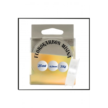 Uyguna-Yakala 25 mt - 0,21mm 3 Kg Florokarbon Lider Misina - INA.101