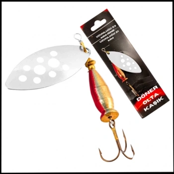 Uyguna-Yakala Gümüş/Beyaz -Turna Levrek Alabalık Döner Olta Kaşık -082-B16