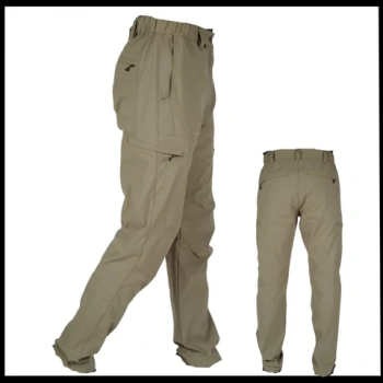 Uyguna-Yakala  Haki Pantolon - Su İtici Kumaş - Kargo Cepli -601-H