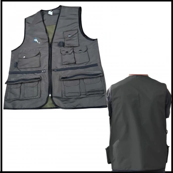 Uyguna-Yakala Haki Spor Yelek Dört Mevsim Çok Cepli -ELK.446