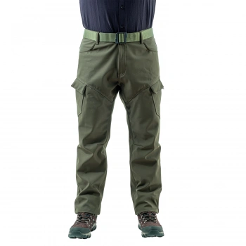 Uyguna-Yakala İçi Polarlı Pantolon - Su Rüzgar Geçirmez  Haki -NT.572