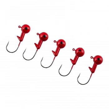 Uyguna-Yakala Jighead - Zoka - Kurşunlu Olta İğnesi - (XH-A 02) - Kırmızı - 21 Gr - 5 Adet