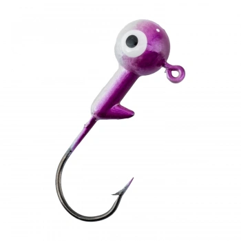 Uyguna-Yakala Jighead - Zoka - Kurşunlu Olta İğnesi - (XH-A 02) - Mor Beyaz - 7 Gr