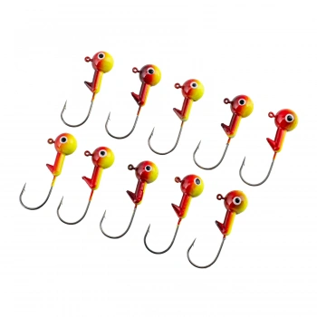 Uyguna-Yakala Jighead - Zoka - Kurşunlu Olta İğnesi - (XH-A 02) - Sarı Kır. - 21 Gr - 10 Adet