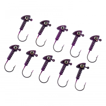 Uyguna-Yakala Jighead - Zoka - Kurşunlu Olta İğnesi - (XH-A 06) - Mor - 7 Gr - 10 Adet