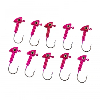 Uyguna-Yakala Jighead - Zoka - Kurşunlu Olta İğnesi - (XH-A 06) - Pembe - 6 Gr - 10 Adet