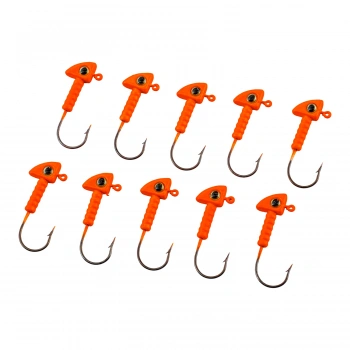 Uyguna-Yakala Jighead - Zoka - Kurşunlu Olta İğnesi - (XH-A 06) - Turuncu - 7 Gr - 10 Adet