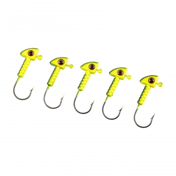 Uyguna-Yakala Jighead - Zoka - Kurşunlu Olta İğnesi - (XH-A 06) - Yeşil Siyah - 7 Gr - 5 Adet