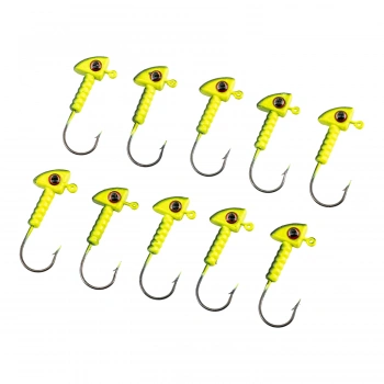 Uyguna-Yakala Jighead - Zoka - Kurşunlu Olta İğnesi - (XH-A 06) - Yeşil Siyah - 8 Gr - 10 Adet