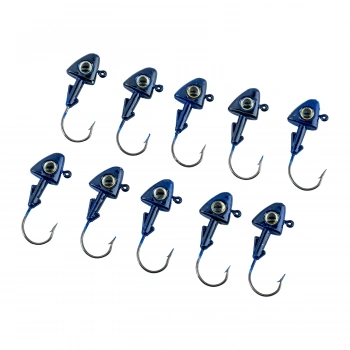 Uyguna-Yakala Jighead - Zoka - Kurşunlu Olta İğnesi - (XH-A 07) - Mavi - 10 Gr - 10 Adet