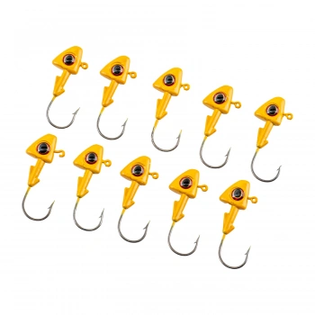 Uyguna-Yakala Jighead - Zoka - Kurşunlu Olta İğnesi - (XH-A 07) - Sarı - 10 Gr - 10 Adet