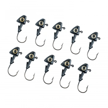 Uyguna-Yakala Jighead - Zoka - Kurşunlu Olta İğnesi - (XH-A 07) - Siyah - 6 Gr - 10 Adet