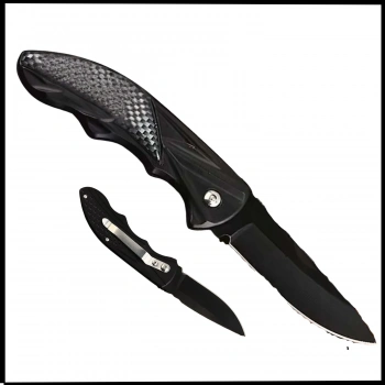 Uyguna-Yakala Karbon Katlanır Cep Çakısı - Kemer Klipsli - AK.629