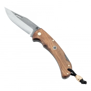 Uyguna-Yakala Katlanır Cep Çakısı - Ahşap Saplı - İpli - Savex - 3279