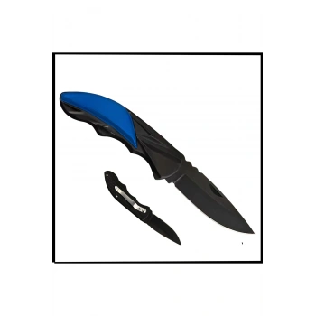 Uyguna-Yakala Mavi Katlanır Cep Çakısı - Kemer Klipsli - AK.628