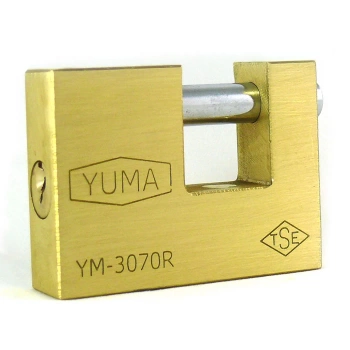 Uyguna-Yakala Kayar Milli Pirinç Asma Kilit 79 mm - Yeni Tip