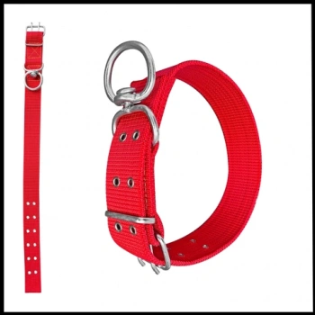 Uyguna-Yakala Kırmızı Dokuma Boyun Tasması-SMA.510