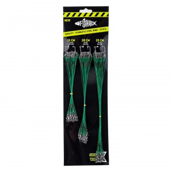 Uyguna-Yakala Klipsli Fırdöndülü Çelik Tel - Fishack WireX - 72li Kartela Set