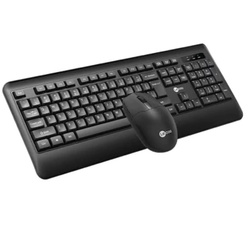 Uyguna-Yakala LENOVO LECO-KW202 Kablosuz Klavye Mouse Set Siyah