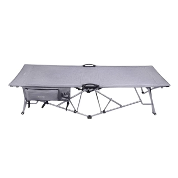 Uyguna-Yakala Letto Katlanabilir Kamp Yatağı & Kampet - Orcamp -Cepli - Gri - OUT-2361