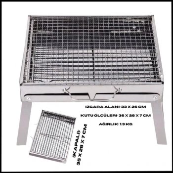 Uyguna-Yakala Mangal Silver Portatif Katlanabilir -LZ.359