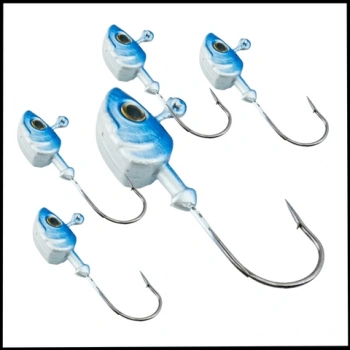 Uyguna-Yakala Mavi Beyaz - 8 gr  Zoka - Kurşunlu Olta İğnesi  -5 Adet-ALA.270